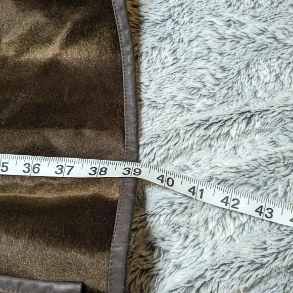 Mycra Pac Brown Coat Velvet Fleece Hood Size Medium Large Donatella - Picture 10 of 12